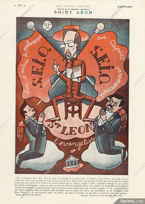Saint Léon, 1925 - Touchagues Léon Blum, Caricature