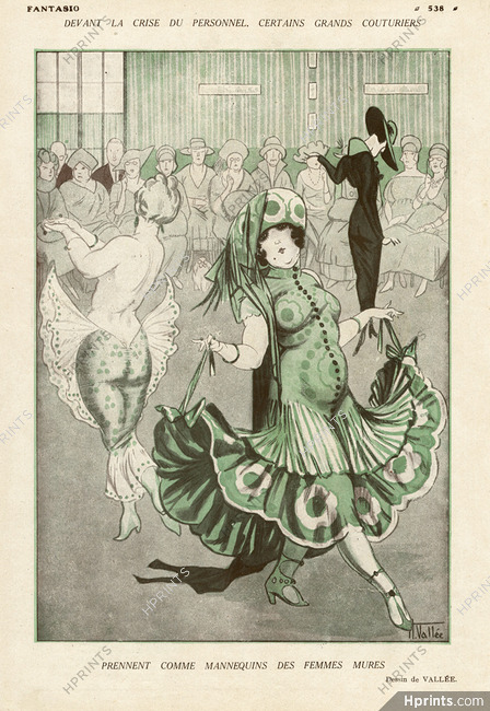 Armand Vallée 1920 Fashion show with mature models
