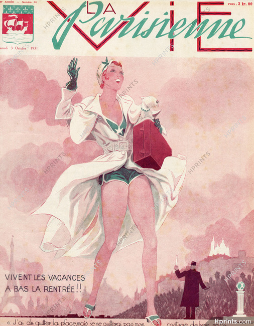 Henry Fournier 1931 Vivent les Vacances, La Vie Parisienne cover