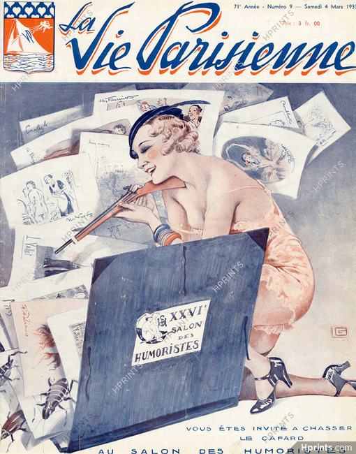 Georges Léonnec 1933 La Vie Parisienne cover, Salon des Humoristes