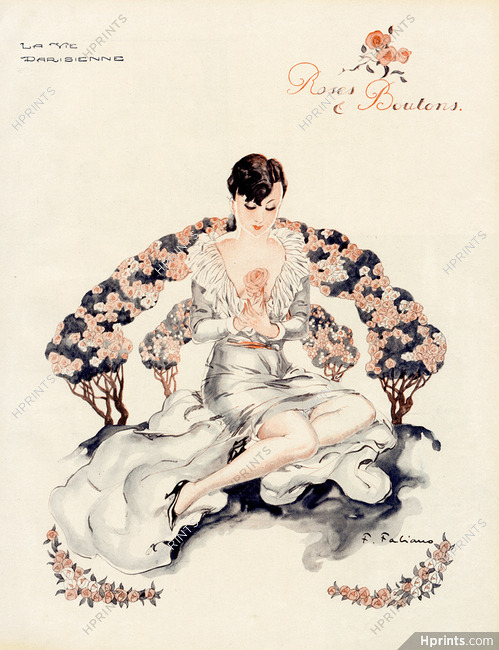 Fabien Fabiano 1931 Roses et Boutons, Flowers