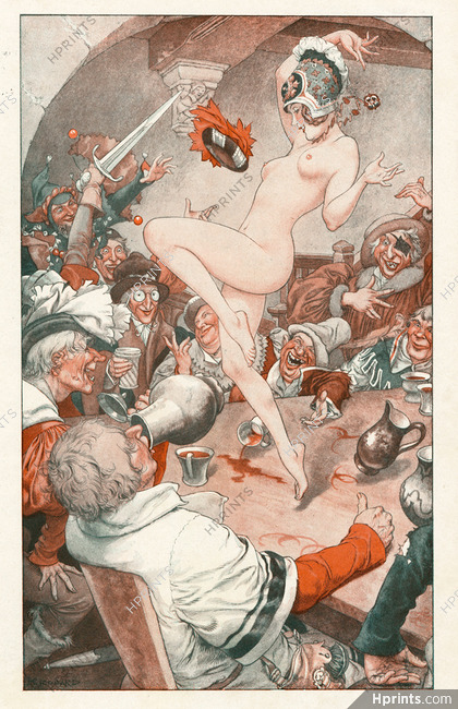 Chéri Hérouard 1931 Au Temps des Truands, Moyen-Age, Erotica