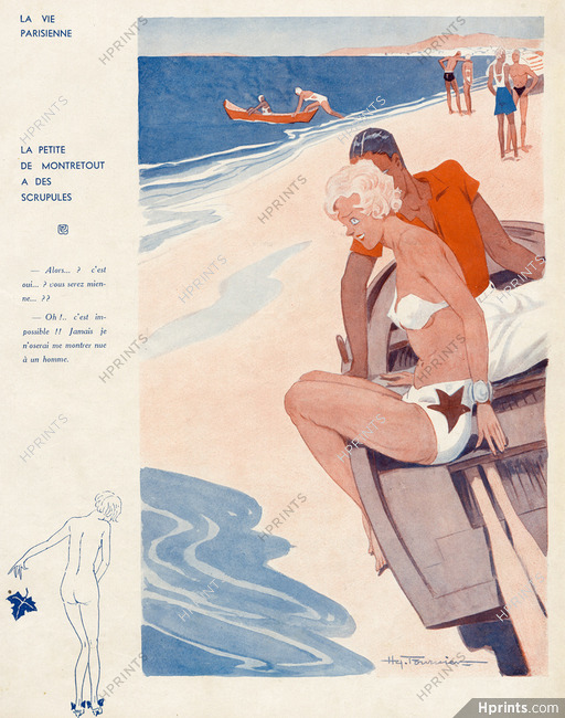 Henry Fournier 1933 Swimwear, Bathing Beauty