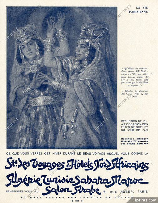 Société des Voyages et Hotels Nord Africains 1931 Dance, Orientalism
