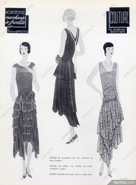 Hortense (Couture) 1929 Evening Gown