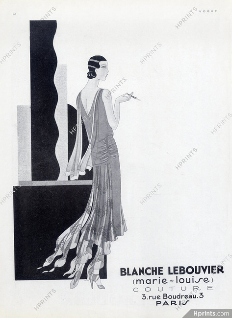 Blanche Lebouvier (Couture) 1929 Evening Gown