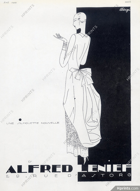 Alfred Lenief 1929 Léon Bénigni, Evening Gown