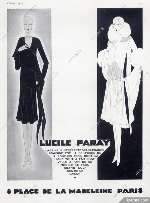 Lucile Paray 1929 Robe-écharpe