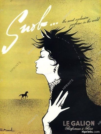 Le Galion 1956 Snob, Horse, Maurel (Version Colour with Caption)
