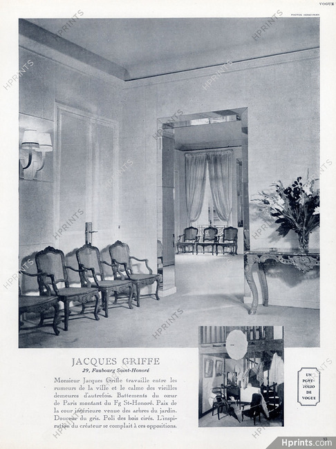Jacques Griffe 1948 showroom, Photo Honeyman