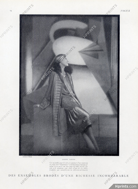 Jeanne Lanvin 1926 Photo Arthur O'Neill