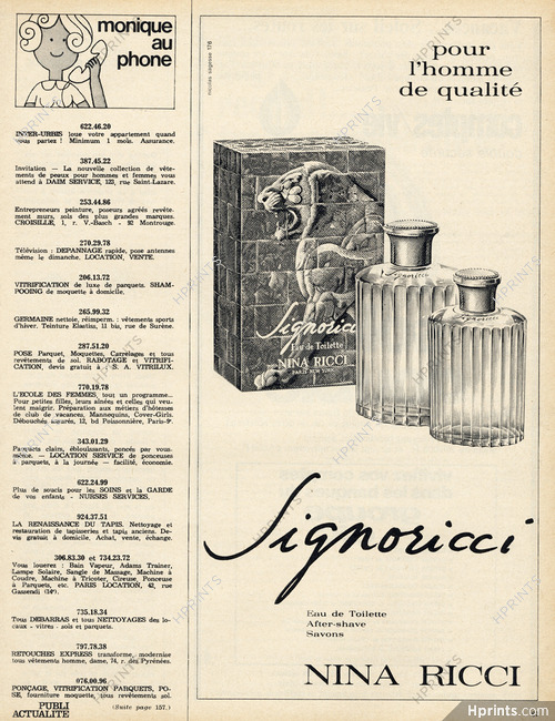 Nina Ricci (Perfumes) 1967 Nicolas Sagesse