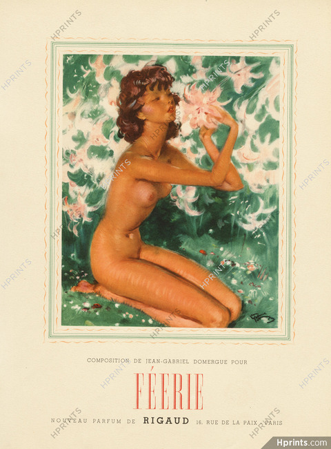 Rigaud 1938 Féerie, Jean Gabriel Domergue, Nude