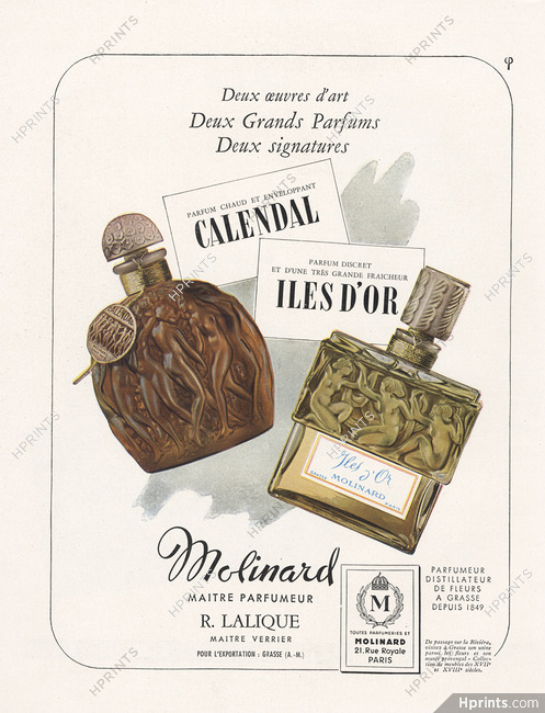 Molinard (Perfumes) & Lalique 1949