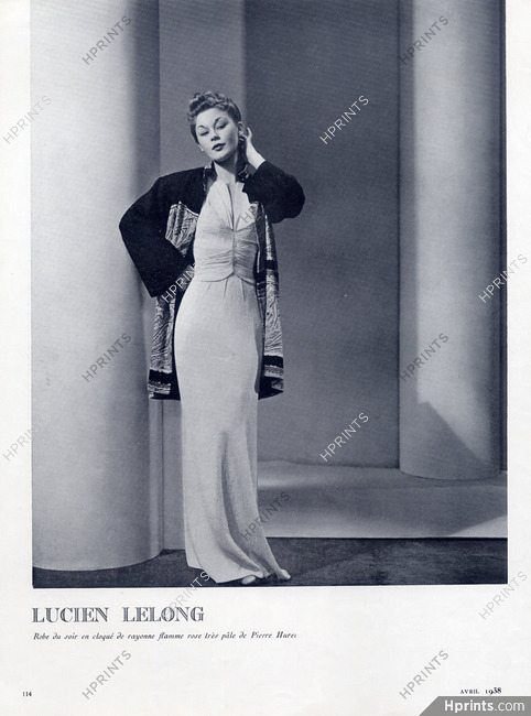 Lucien Lelong 1938 Evening Gown