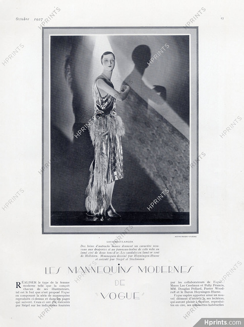 Louiseboulanger 1927 "Les Mannequins modernes de Vogue" Siégel, George Hoyningen-Huene