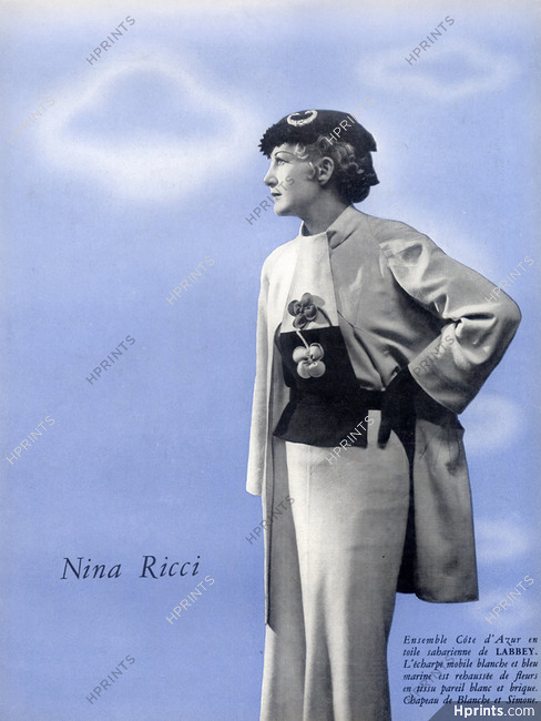 Nina Ricci 1935 Labbey, Hat of Blanche & Simone