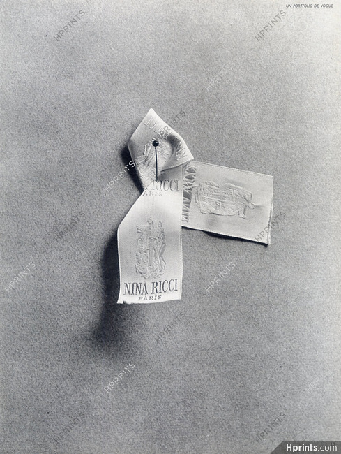 Nina Ricci 1950 Ribbon Brand Label