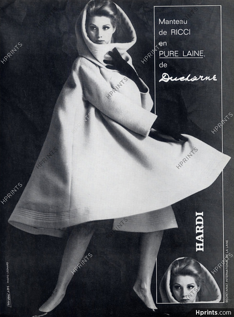 Nina Ricci 1962 Photo Leonard, Coat, Ducharne