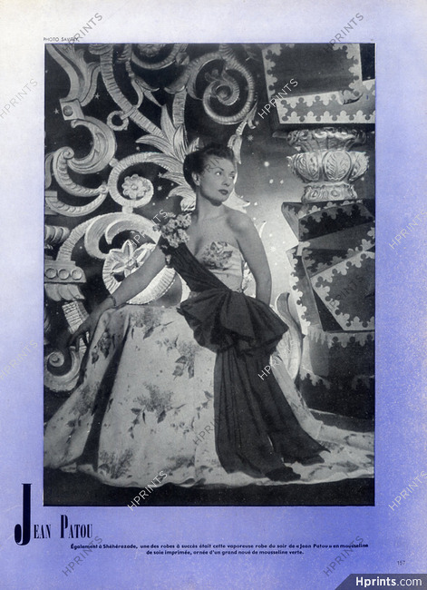 Jean Patou 1948 Photo Savitry, Evening Gown