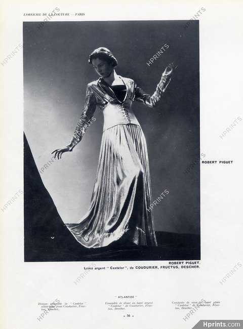 Robert Piguet 1937 Evening Gown