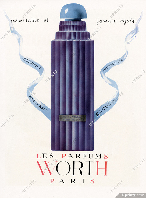 Worth (Perfumes) 1950 Je Reviens (Will Return), R.B.Sibia