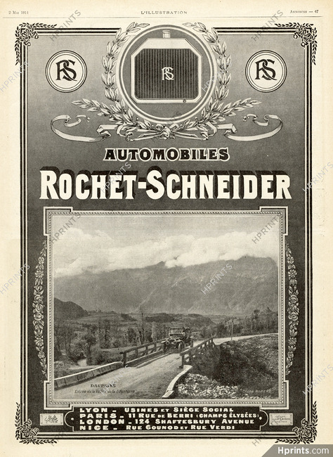 Automobiles Rochet-Schneider 1914 Dauphiné, Cliché Riviere