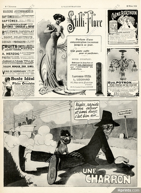 Charron (Gus Bofa) & Oriza (Parfum Stilli-Flore) 1910