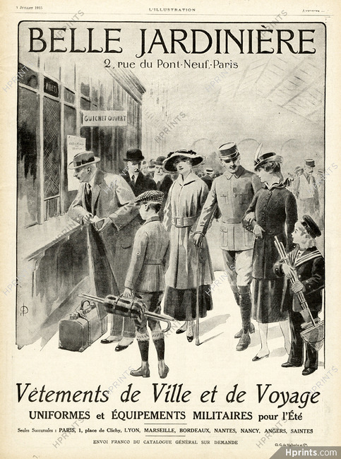 Belle Jardinière 1915 Vêtements de voyage