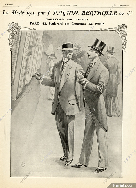 J. Paquin, Bertholle & Cie (Tailors) 1911
