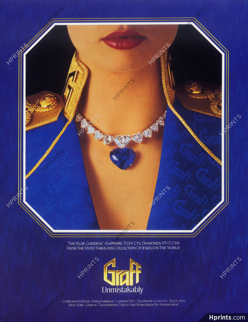 Graff 1986 "The Blue Goddess" Sapphire, Diamonds Necklace, Photo Stephane Graff