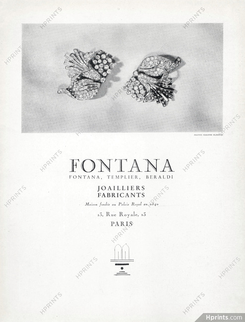 Fontana (High Jewelry) 1946 Photo Edgar Elshoud