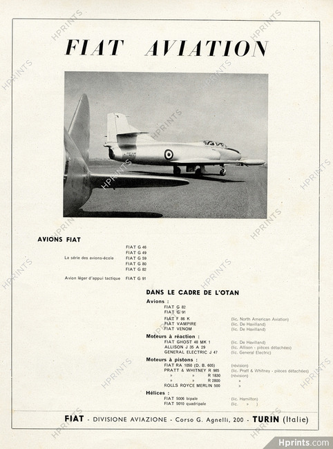 Fiat (Aviation) 1955 Airplane