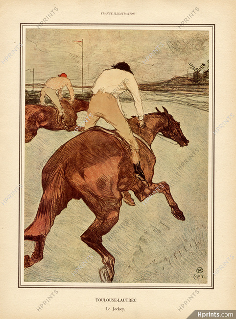 Henri de Toulouse-Lautrec, Le Jockey, printed in 1951