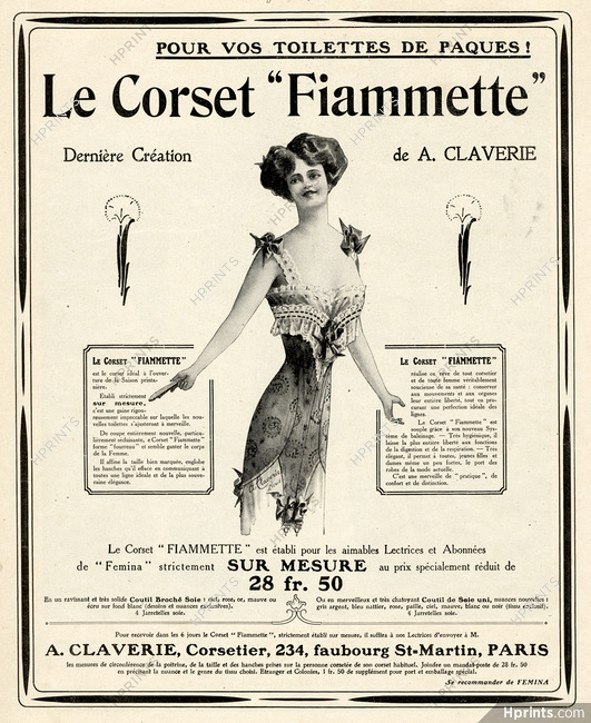 Claverie (Corsetmaker) 1912 "Fiammette"