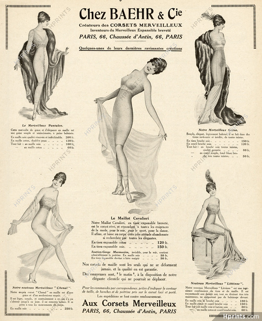 Baehr (Corsetmaker) 1914 Aux corsets merveilleux