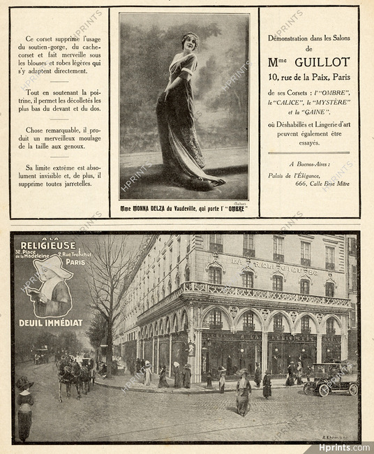 Mme Guillot (Corsetmaker) 1912 Mme Monna Delza