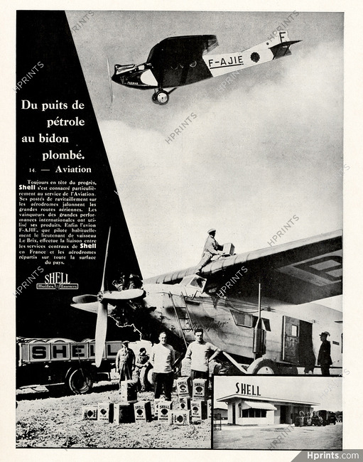 Shell (Motor Oil) 1930 Airplane