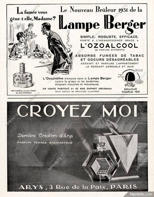 Arys (Perfumes) & Lampe Berger 1930 — Perfumes