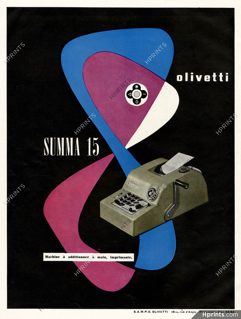Olivetti (Typewriters) 1951 Summa 15