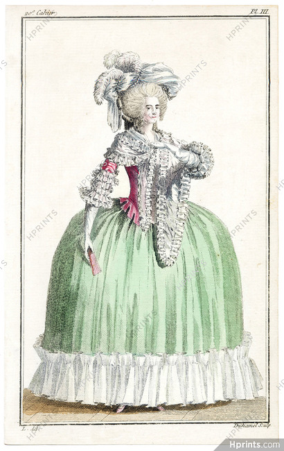 Cabinet des Modes 1 Septembre 1786, 20° cahier, planche III