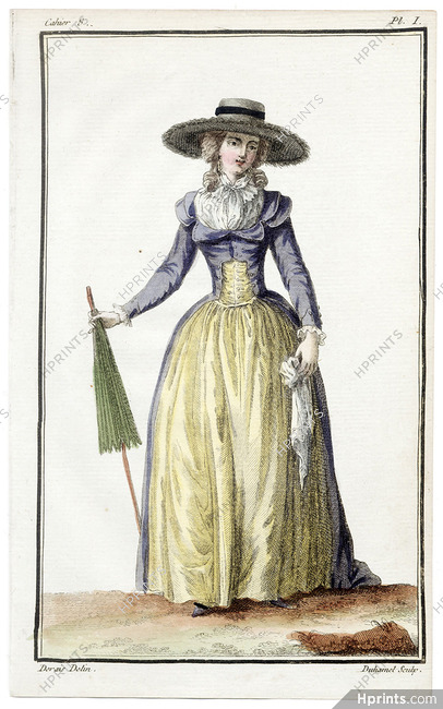 Cabinet des Modes 1 Mars 1786, 8° cahier, planche I