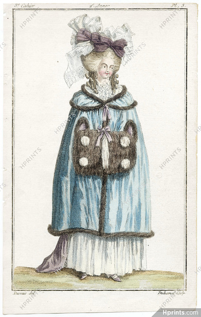 Magasin des Modes Nouvelles Françaises et Anglaises, 10 Décembre 1786, cahier n°3, planche n°3