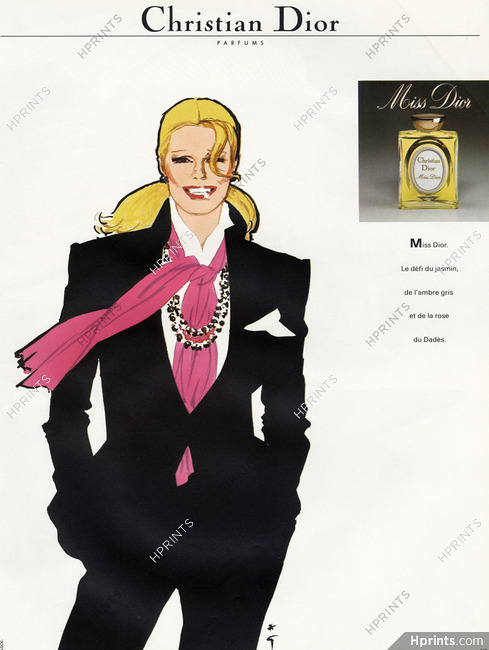 Christian Dior (Perfumes) 1981 Miss Dior, René Gruau
