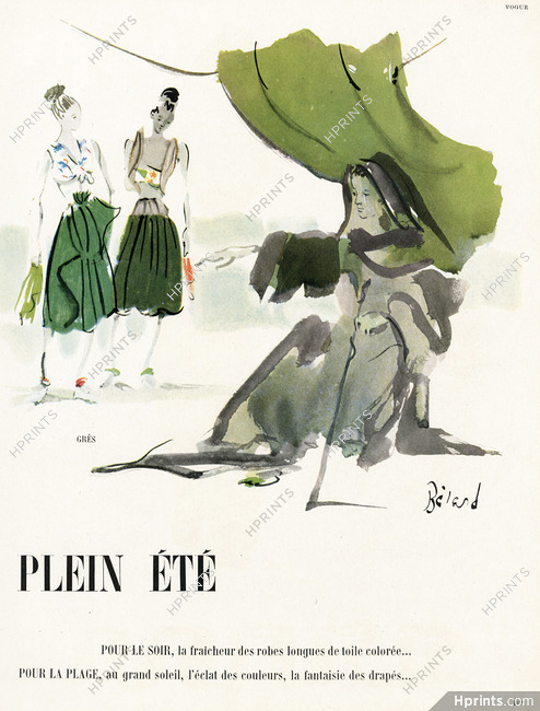 Grès 1946 Summer Dresses, Beachwear, Christian Bérard