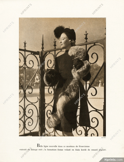 Rosevienne 1946 Photo Pottier, Renard argenté