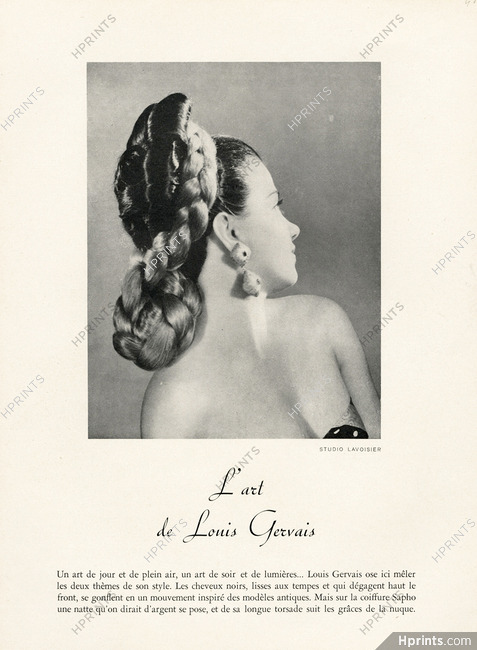 Louis Gervais (Hairstyle) 1948 Photo Lavoisier