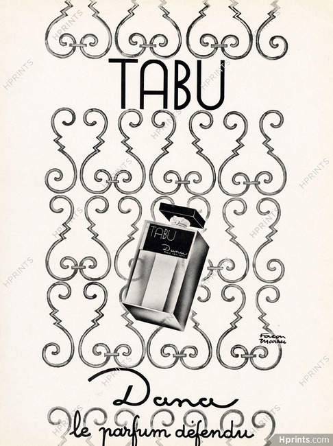Dana (Perfumes) 1950 Tabu, Facon-Marrec