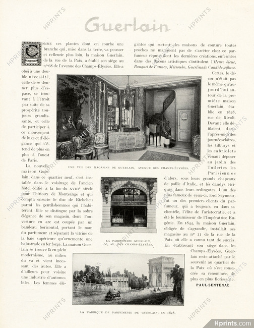 Guerlain, 1924 - Perfumes Store, Texte par Paul Sentenac, 1 pages