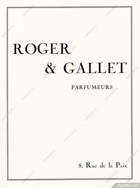 Roger & Gallet 1923 Parfumeurs, 8 rue de la Paix